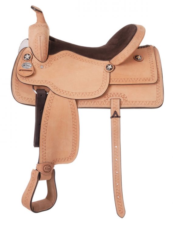 10inch King Series Cowboy Roughout Saddle with Serpentine Tooling 182