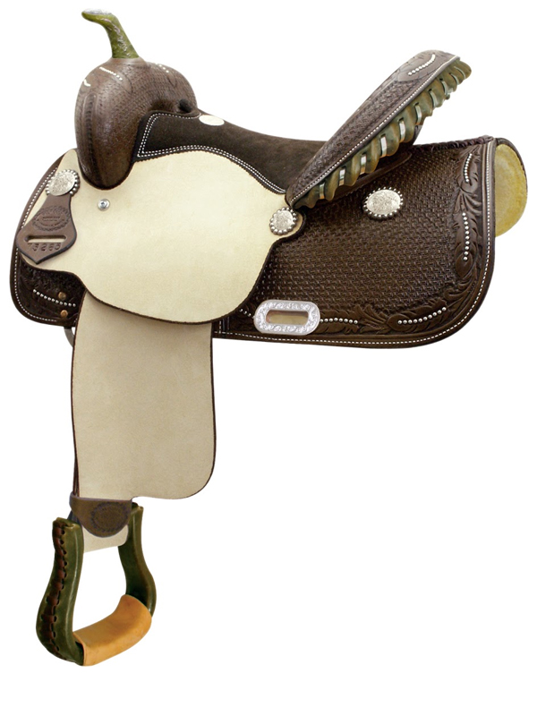 14inch 15inch Billy Cook Spotted Feather Barrel Saddle 291265