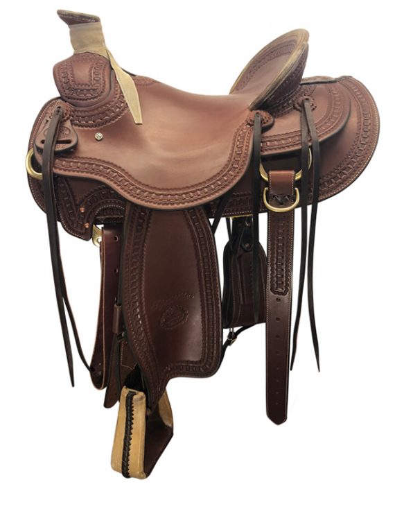 15.5inch Used Billy Cook Wide Ranch Saddle Arbuckle Wade 2182