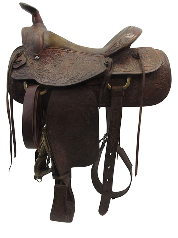 15inch Used Shoup Wide Roping Saddle 7652