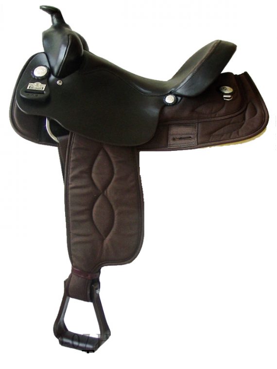 16inch Big Horn Brown Cordura Gaited Horse Saddle High Withers 257