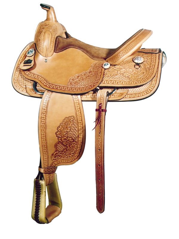 16inch Big Horn Floral Tooled Roping Saddle 880
