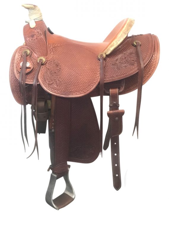 16inch Used American Saddlery Wide Ranch Saddle 128