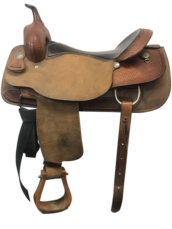 17inch Used Billy Cook Wide Cutting Saddle 8942
