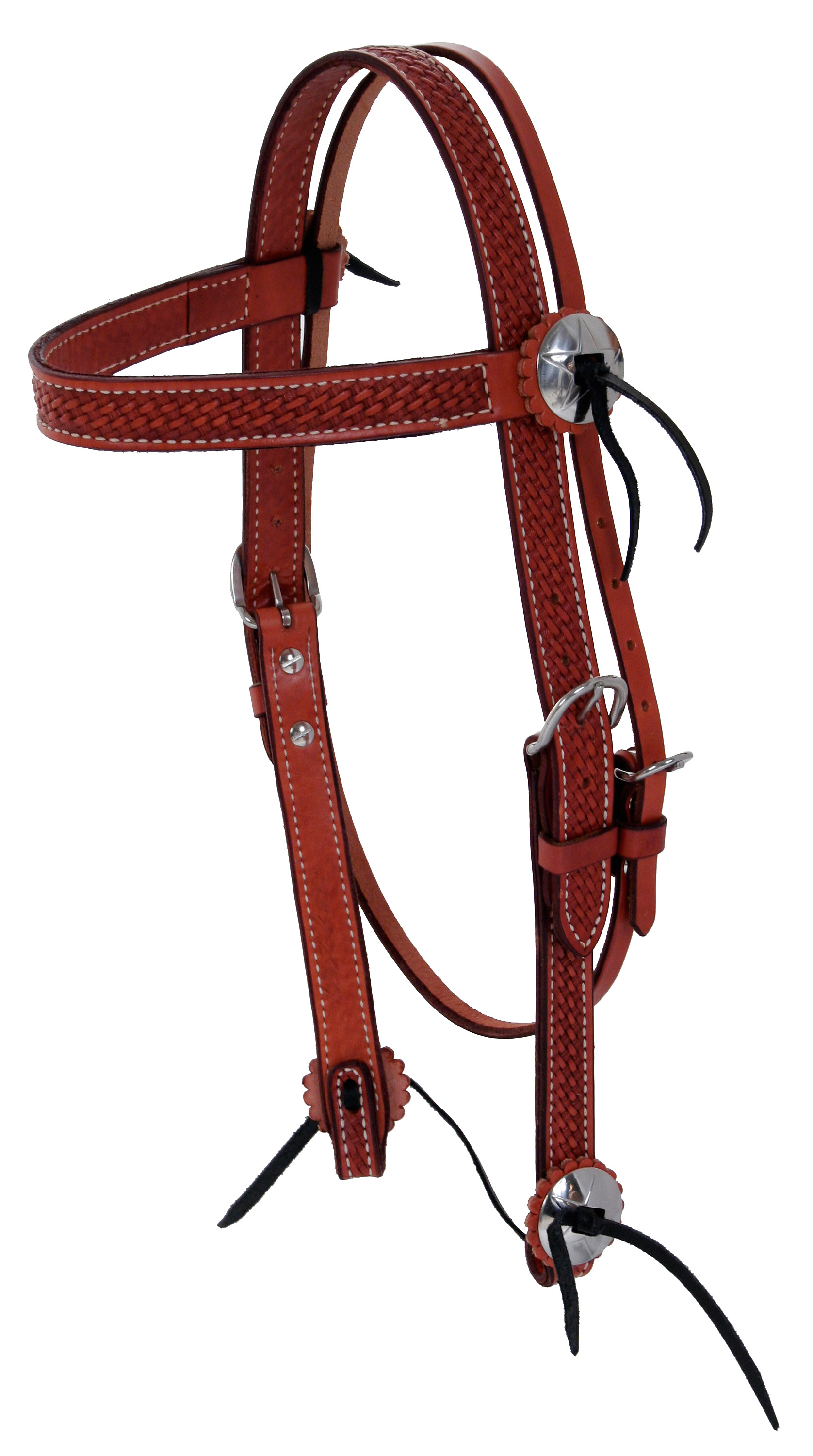 Billy Cook Basketweave Star Concho Browband Headstall