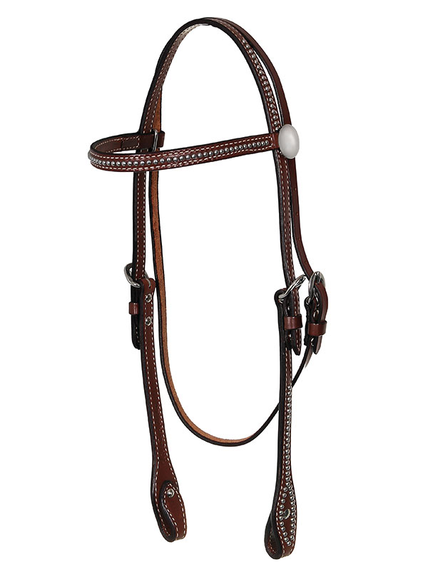 Billy Cook Headstall 5/8inch Brow w/ Spots And Conchos 11-508
