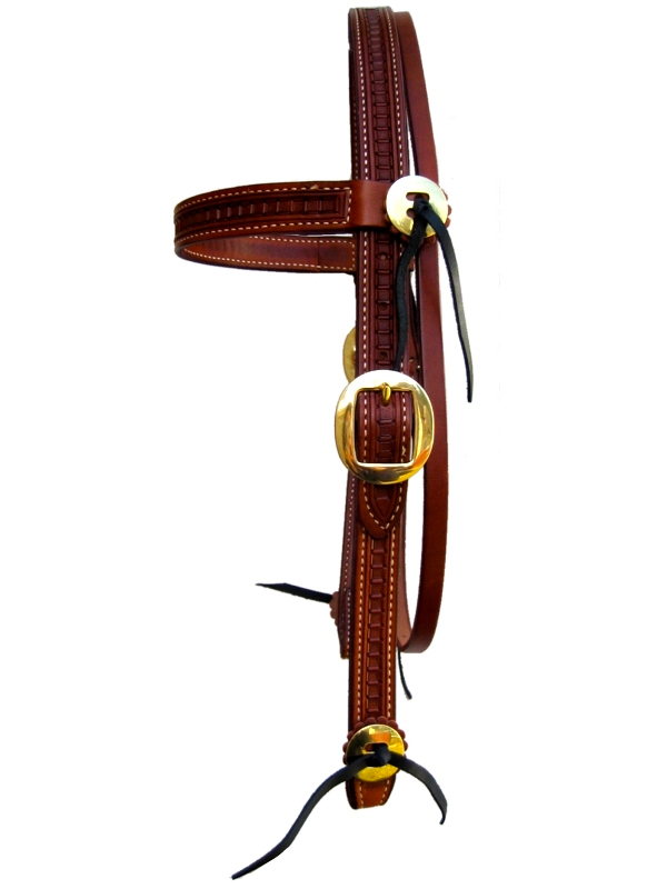 Billy Cook Waffle Stamp Browband Headstall 11-761
