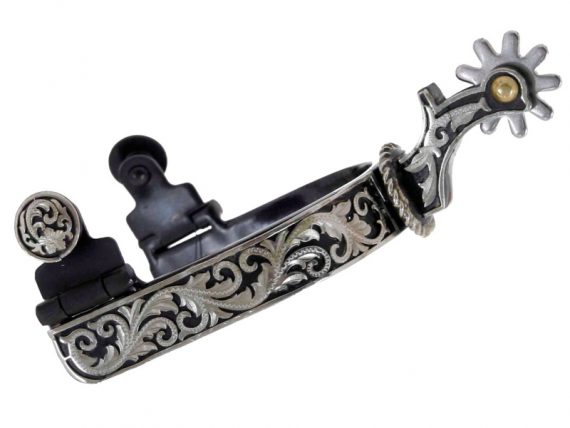 Kelly Silver Star Spur with Floral Overlay