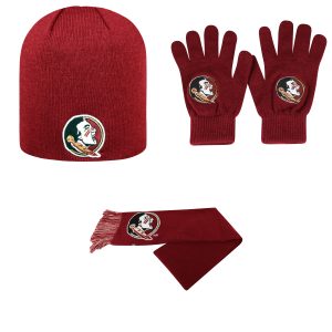 Florida State Seminoles TOW Knit Glove Team Logo Scarf And Classic Hat 32334