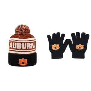 NCAA Auburn Tigers Driven Beanie Hat And TOW Knit Glove 2 Pack 39436